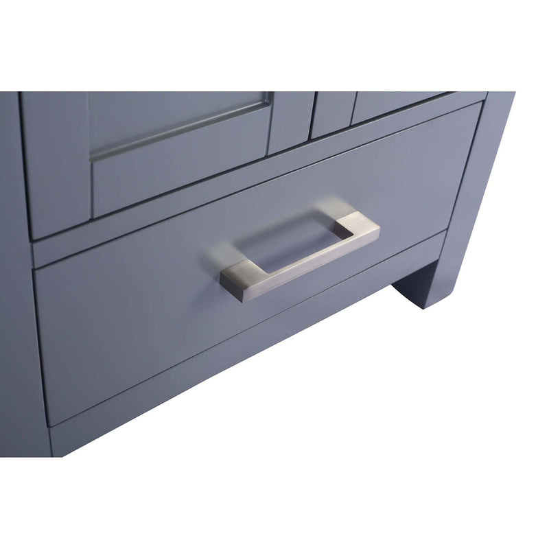 Laviva Wilson 24" Gray Bathroom Vanity with White Carrara Marble Countertop 313ANG-24G-WC