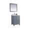 Laviva Wilson 24" Gray Bathroom Vanity with White Carrara Marble Countertop 313ANG-24G-WC