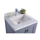 Laviva Wilson 24" Gray Bathroom Vanity with White Carrara Marble Countertop 313ANG-24G-WC