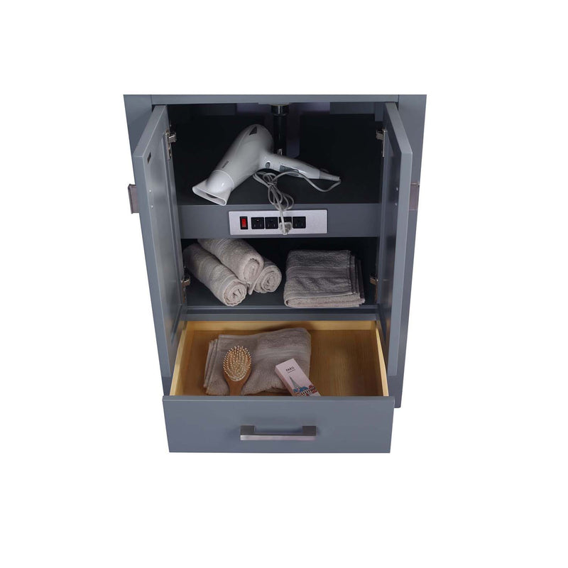 Laviva Wilson 24" Gray Bathroom Vanity with White Carrara Marble Countertop 313ANG-24G-WC
