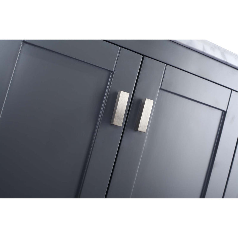 Laviva Wilson 24" Gray Bathroom Vanity with White Carrara Marble Countertop 313ANG-24G-WC
