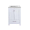 Laviva Wilson 24" White Bathroom Vanity with Matte White VIVA Stone Solid Surface Countertop 313ANG-24W-MW