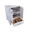 Laviva Wilson 24" White Bathroom Vanity with White Carrara Marble Countertop 313ANG-24W-WC