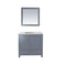 Laviva Wilson 36" Gray Bathroom Vanity with Matte White VIVA Stone Solid Surface Countertop 313ANG-36G-MW