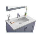 Laviva Wilson 36" Gray Bathroom Vanity with Matte White VIVA Stone Solid Surface Countertop 313ANG-36G-MW