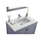 Laviva Wilson 36" Gray Bathroom Vanity with Matte White VIVA Stone Solid Surface Countertop 313ANG-36G-MW