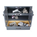 Laviva Wilson 36" Gray Bathroom Vanity with Matte White VIVA Stone Solid Surface Countertop 313ANG-36G-MW