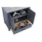 Laviva Wilson 36" Gray Bathroom Vanity with Matte White VIVA Stone Solid Surface Countertop 313ANG-36G-MW