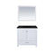 Laviva Wilson 36" White Bathroom Vanity with Matte Black VIVA Stone Solid Surface Countertop 313ANG-36W-MB