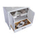 Laviva Wilson 36" White Bathroom Vanity with Matte Black VIVA Stone Solid Surface Countertop 313ANG-36W-MB