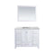 Laviva Wilson 42" White Bathroom Vanity with Matte White VIVA Stone Solid Surface Countertop 313ANG-42W-MW