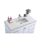 Laviva Wilson 42" White Bathroom Vanity with Matte White VIVA Stone Solid Surface Countertop 313ANG-42W-MW