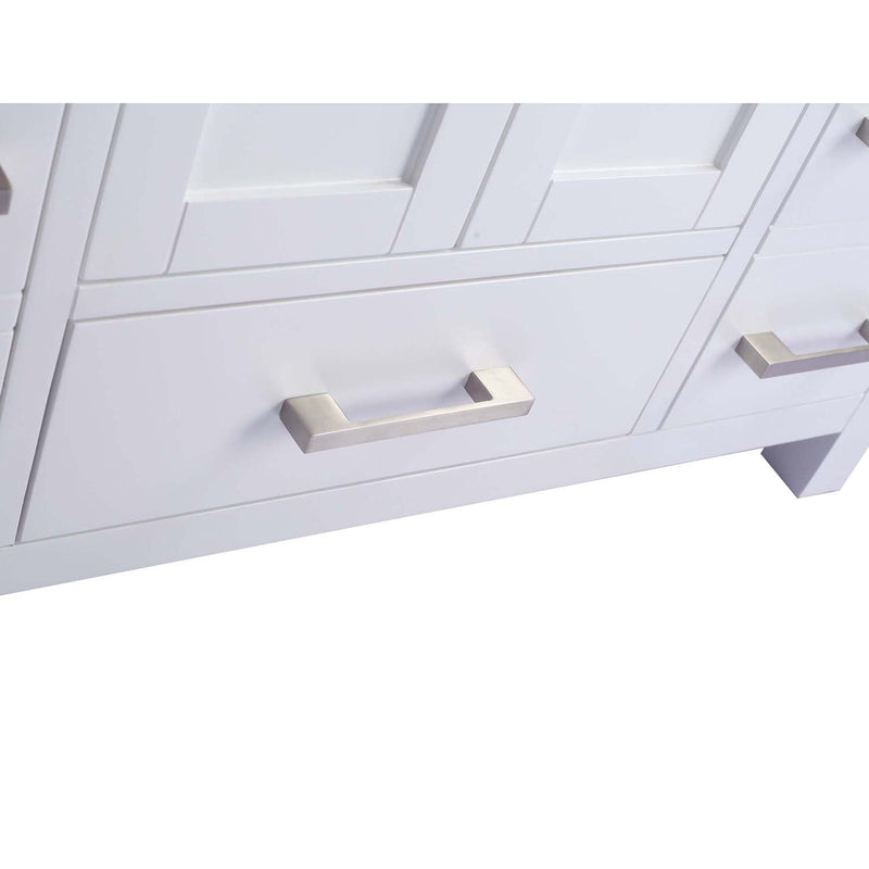 Laviva Wilson 42" White Bathroom Vanity with Matte White VIVA Stone Solid Surface Countertop 313ANG-42W-MW