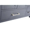 Laviva Wilson 48" Gray Bathroom Vanity with Matte White VIVA Stone Solid Surface Countertop 313ANG-48G-MW
