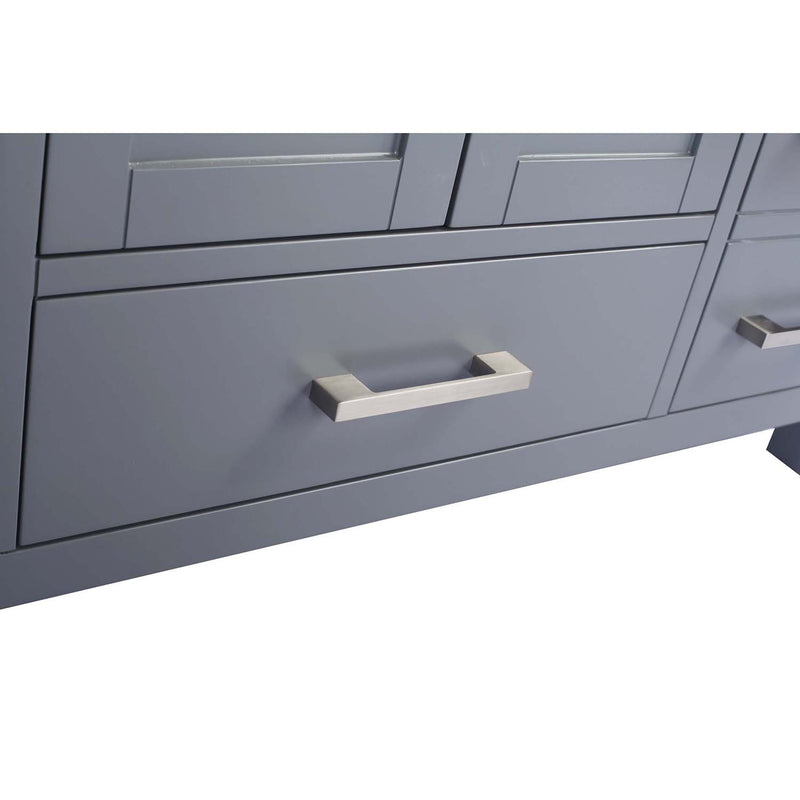 Laviva Wilson 48" Gray Bathroom Vanity with Matte White VIVA Stone Solid Surface Countertop 313ANG-48G-MW