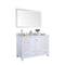 Laviva Wilson 48" White Bathroom Vanity with White Carrara Marble Countertop 313ANG-48W-WC
