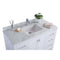 Laviva Wilson 48" White Bathroom Vanity with White Carrara Marble Countertop 313ANG-48W-WC