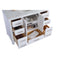 Laviva Wilson 48" White Bathroom Vanity with White Carrara Marble Countertop 313ANG-48W-WC