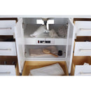 Laviva Wilson 48" White Bathroom Vanity with White Carrara Marble Countertop 313ANG-48W-WC