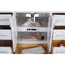 Laviva Wilson 48" White Bathroom Vanity with White Carrara Marble Countertop 313ANG-48W-WC