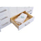 Laviva Wilson 48" White Bathroom Vanity with White Carrara Marble Countertop 313ANG-48W-WC