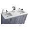 Laviva Wilson 60" Gray Double Sink Bathroom Vanity with Matte White VIVA Stone Solid Surface Countertop 313ANG-60G-MW