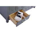 Laviva Wilson 60" Gray Double Sink Bathroom Vanity with Matte White VIVA Stone Solid Surface Countertop 313ANG-60G-MW