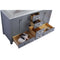 Laviva Wilson 60" Gray Double Sink Bathroom Vanity with Matte White VIVA Stone Solid Surface Countertop 313ANG-60G-MW