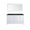Laviva Wilson 60" White Double Sink Bathroom Vanity with Matte Black VIVA Stone Solid Surface Countertop 313ANG-60W-MB