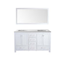 Laviva Wilson 60" White Double Sink Bathroom Vanity with Matte White VIVA Stone Solid Surface Countertop 313ANG-60W-MW