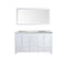 Laviva Wilson 60" White Double Sink Bathroom Vanity with Matte White VIVA Stone Solid Surface Countertop 313ANG-60W-MW