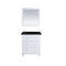 Laviva Luna 30" White Bathroom Vanity with Matte Black VIVA Stone Solid Surface Countertop 313DVN-30W-MB