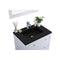 Laviva Luna 30" White Bathroom Vanity with Matte Black VIVA Stone Solid Surface Countertop 313DVN-30W-MB