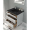 Laviva Luna 30" White Bathroom Vanity with Matte Black VIVA Stone Solid Surface Countertop 313DVN-30W-MB
