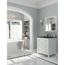 Laviva Luna 30" White Bathroom Vanity with Matte Black VIVA Stone Solid Surface Countertop 313DVN-30W-MB