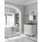 Laviva Luna 30" White Bathroom Vanity with Matte Black VIVA Stone Solid Surface Countertop 313DVN-30W-MB