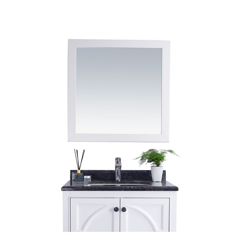 Laviva Sterling 30" Framed Square White Mirror 313FF-3030W