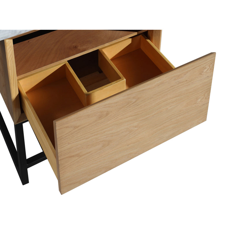 Laviva Alto 24" California White Oak Bathroom Vanity with Matte White VIVA Stone Solid Surface Countertop 313SMR-24CO-MW