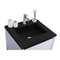 Laviva Alto 24" White Bathroom Vanity with Matte Black VIVA Stone Solid Surface Countertop 313SMR-24W-MB