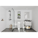 Laviva Alto 24" White Bathroom Vanity with Matte Black VIVA Stone Solid Surface Countertop 313SMR-24W-MB