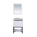 Laviva Alto 24" White Bathroom Vanity with Matte White VIVA Stone Solid Surface Countertop 313SMR-24W-MW