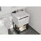 Laviva Alto 24" White Bathroom Vanity with Matte White VIVA Stone Solid Surface Countertop 313SMR-24W-MW