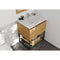 Laviva Alto 30" California White Oak Bathroom Vanity with Matte White VIVA Stone Solid Surface Countertop 313SMR-30CO-MW