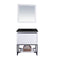 Laviva Alto 30" White Bathroom Vanity with Matte Black VIVA Stone Solid Surface Countertop 313SMR-30W-MB
