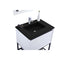 Laviva Alto 30" White Bathroom Vanity with Matte Black VIVA Stone Solid Surface Countertop 313SMR-30W-MB