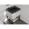 Laviva Alto 30" White Bathroom Vanity with Matte Black VIVA Stone Solid Surface Countertop 313SMR-30W-MB