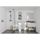 Laviva Alto 30" White Bathroom Vanity with Matte Black VIVA Stone Solid Surface Countertop 313SMR-30W-MB
