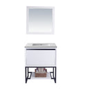 Laviva Alto 30" White Bathroom Vanity with Matte White VIVA Stone Solid Surface Countertop 313SMR-30W-MW