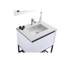 Laviva Alto 30" White Bathroom Vanity with Matte White VIVA Stone Solid Surface Countertop 313SMR-30W-MW