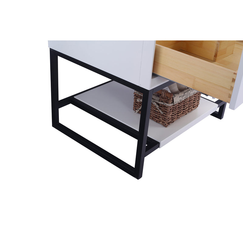 Laviva Alto 30" White Bathroom Vanity with Matte White VIVA Stone Solid Surface Countertop 313SMR-30W-MW